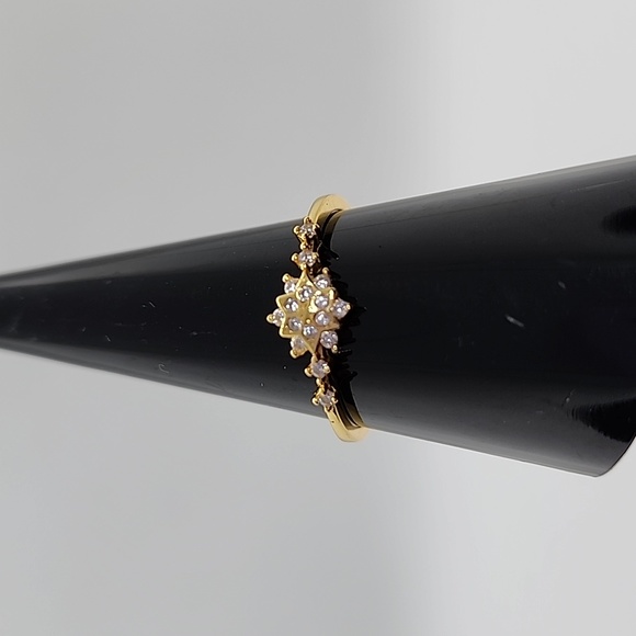 18K Yellow Gold Plated 925 Sterling Silver Ring - Picture 8 of 12